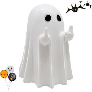 Halloween Resin Ghost Middle Finger Figurine Statue Decorations For Home Decor